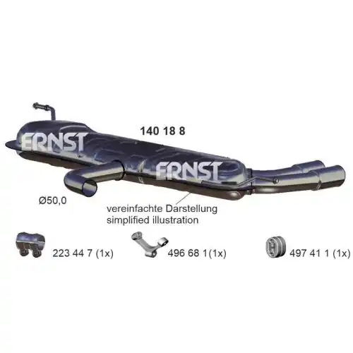 ERNST Endschalldämpfer 140188 Wochenendangebot