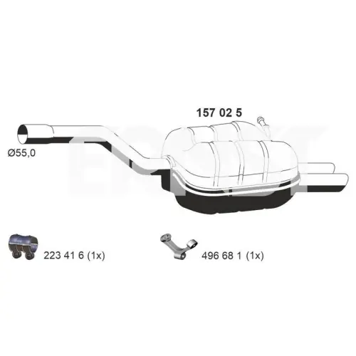 ERNST Endschalldämpfer 157025 Preis Gesenkt