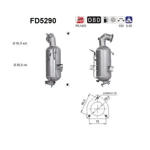 Neue Kollektion AS Ruß-/Partikelfilter, Abgasanlage FD5290
