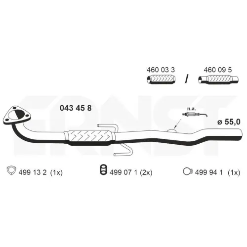 ERNST Abgasrohr 043458 Saisonangebot