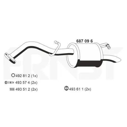 Neuheit ERNST Endschalldämpfer 687096